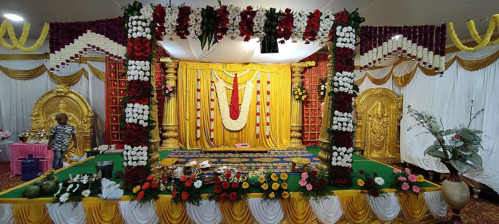 Traditional wedding stage